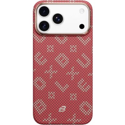 Blueo Gilded Tactile Wowen iPhone 17 Pro Max Aramid Fiber Magsafe Kılıf - Kırmızı