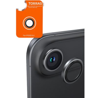 Torras iPhone 17 Air Lensguard AR Anti Glare Kamera Lens Koruyucu - Siyah