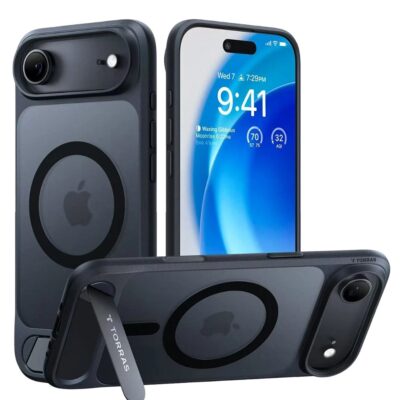 Torras iPhone 17 Air P Stand Serisi Magsafe Kılıf - Siyah