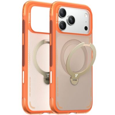 Torras iPhone 17 Pro Max O Stand Spin Air Serisi Magsafe Kılıf - Turuncu