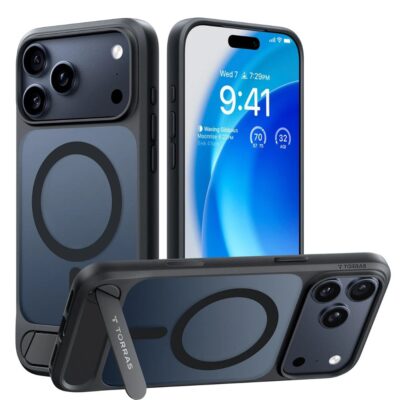 Torras iPhone 17 Pro Max P Stand Serisi Magsafe Kılıf - Siyah