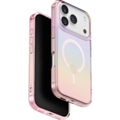 Uniq iPhone 17 Pro Iridescia Rainbow Magsafe Kılıf - Pembe
