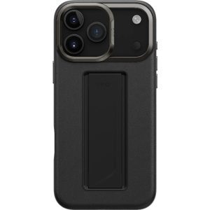 Uniq Apple iPhone 17 Pro Max Heldro Pro Standlı Deri Kılıf Siyah