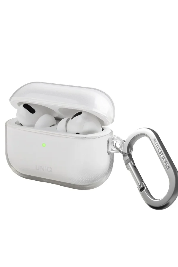 Uniq Airpods Pro 2 (2.nesil) Glase Silikon Kılıf - Şeffaf - Görsel 2