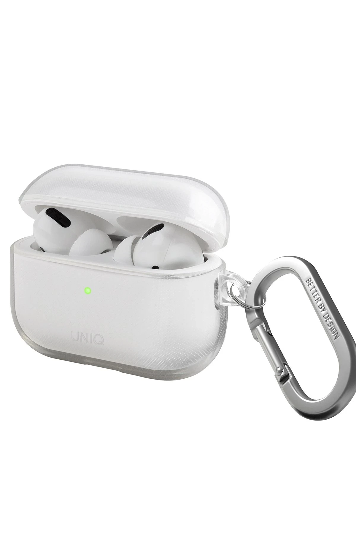 Uniq Airpods Pro 2 (2.nesil) Glase Silikon Kılıf Şeffaf - Görsel 2