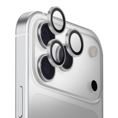 Uniq iPhone 17 Pro Max Optix Alüminyum Kamera Lens Koruyucu - Gümüş