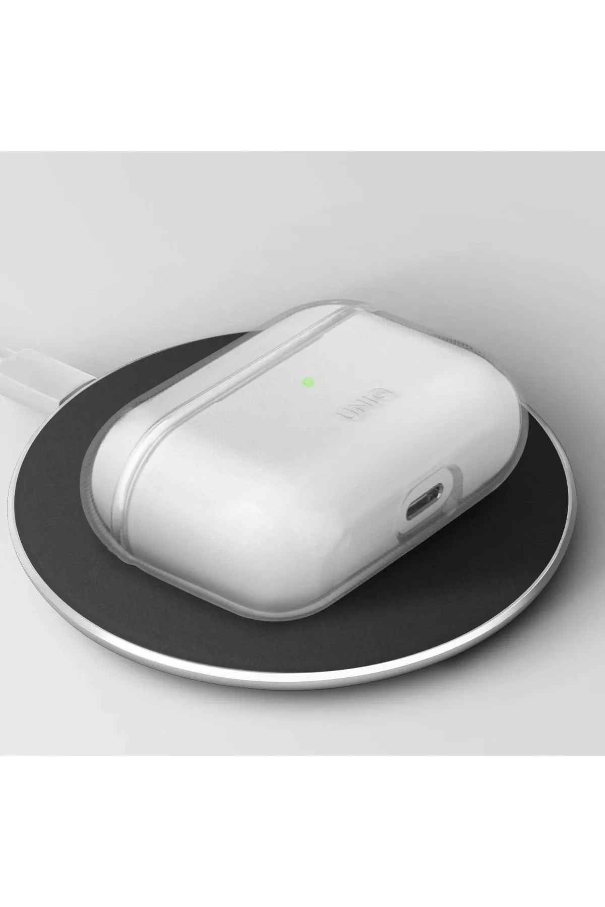 Uniq Airpods 4 (4.nesil) Glase Silikon Kılıf Şeffaf - Görsel 3