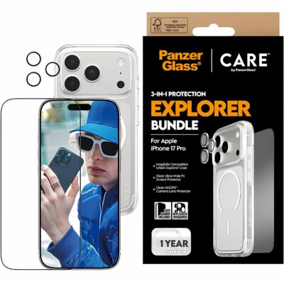 Panzerglass iPhone 17 Pro Urban Explorer Bundle 3'ü 1 Arada Set - Şeffaf