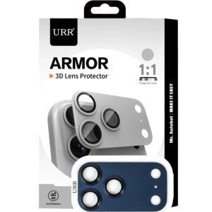 URR Apple iPhone 17 Pro Max Armor 3D Kamera Lens Koruyucu Lacivert