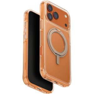 Uniq Apple iPhone 17 Pro Max Swivix Rotating Kickstand Kılıf Şeffaf Gold
