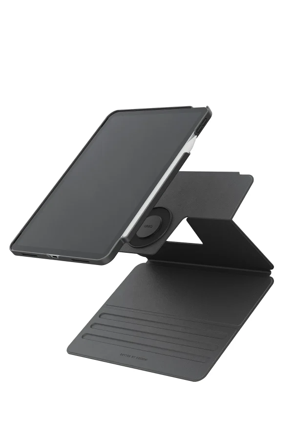 Uniq iPad 2025 10.9 (10.Nesil) Rovus Snapmount 360 Derece Dönebilen Manyetik Tablet Kılıfı Siyah - Görsel 3