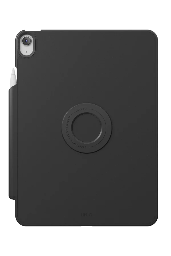 Uniq iPad 2025 10.9 (10.Nesil) Rovus Snapmount 360 Derece Dönebilen Manyetik Tablet Kılıfı Siyah - Görsel 5