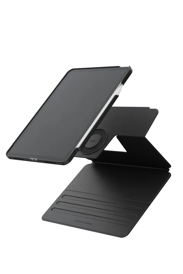 Uniq iPad 2025 10.9 (10.Nesil) Rovus Snapmount 360 Derece Dönebilen Manyetik Tablet Kılıfı Gri - Görsel 6