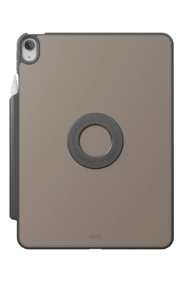 Uniq iPad 2025 10.9 (10.Nesil) Rovus Snapmount 360 Derece Dönebilen Manyetik Tablet Kılıfı Gri - Görsel 3