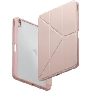 Uniq iPad 2025 10.9 (10.nesil) Moven Standlı Tablet Kılıfı Pembe