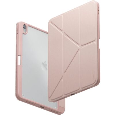 Uniq iPad 2025 10.9 (10.nesil) Moven Standlı Tablet Kılıfı - Pembe