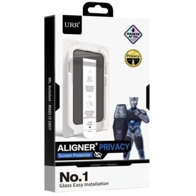 URR iPhone 15 Pro Aligner Privacy Cam Ekran Koruyucu - Hayalet