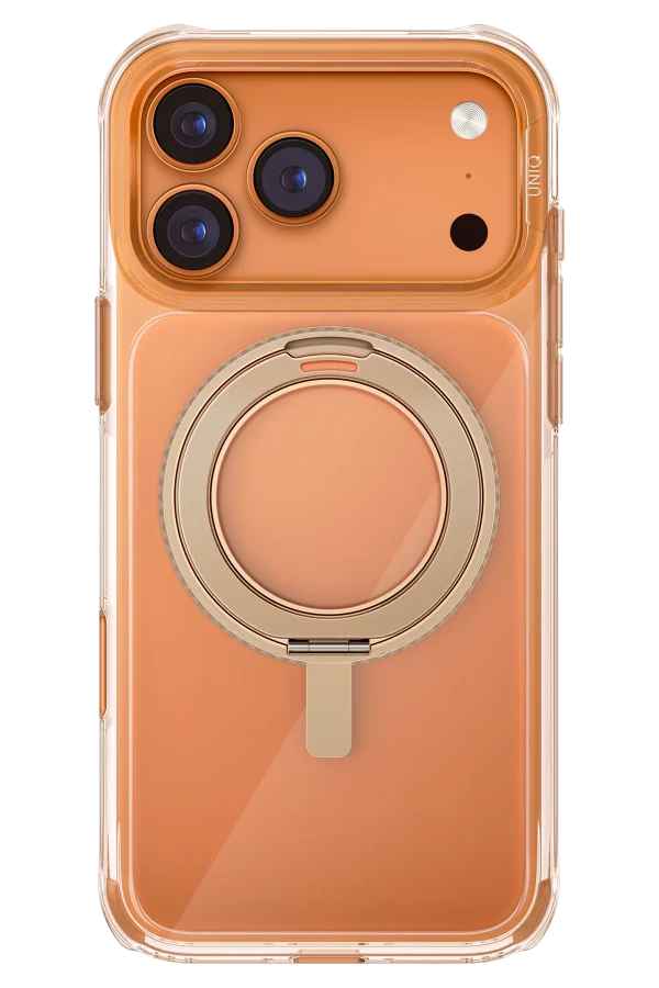 Uniq Apple iPhone 17 Pro Max Swivix Rotating Kickstand Kılıf Şeffaf Gold - Görsel 2