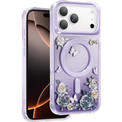 Keephone iPhone 17 Pro Max Roseland Magsafe Kılıf - Mor