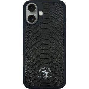 Santa Barbara Polo Racquet Club Apple iPhone 17 Knight Deri Kılıf Siyah