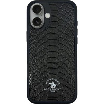 Santa Barbara Polo Racquet Club iPhone 17 Knight Deri Kılıf - Siyah