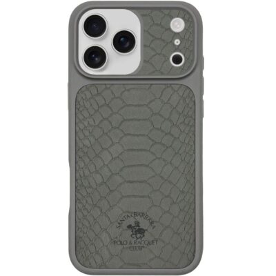 Santa Barbara Polo Racquet Club iPhone 17 Pro Max Knight Deri Kılıf - Titan Gri