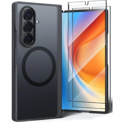 Torras Galaxy Z Fold 8 Ultra 2 Adet Ekran Koruyuculu Guardian Magsafe Kılıf - Siyah