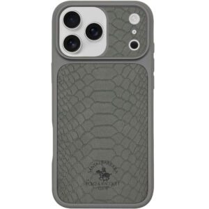 Santa Barbara Polo Racquet Club Apple iPhone 17 Pro Max Knight Deri Kılıf Titan Gri