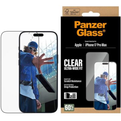 PanzerGlass iPhone 17 Pro Max UWF Cam Ekran Koruyucu - Şeffaf