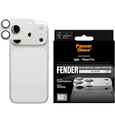 Panzerglass iPhone 17 Pro Fender Kamera Lens Koruyucu - Gümüş