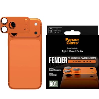 Panzerglass iPhone 17 Pro Max Fender Kamera Lens Koruyucu - Kozmik Turuncu