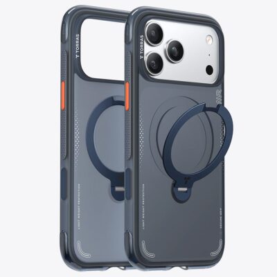 Torras iPhone 17 Pro Max O Stand Spin Air Serisi Magsafe Kılıf - Lacivert