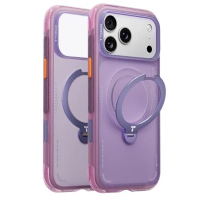 Torras iPhone 17 Pro O Stand Spin Air Serisi Magsafe Kılıf - Mor