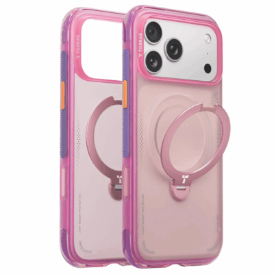 Torras iPhone 17 Pro Max O Stand Spin Air Serisi Magsafe Kılıf - Pembe