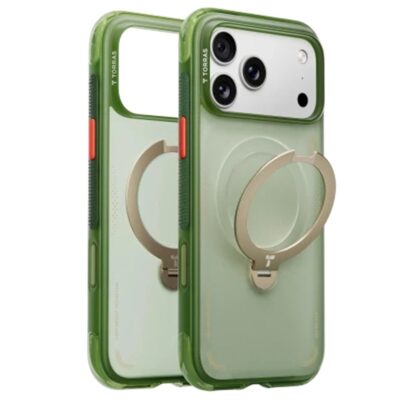 Torras iPhone 17 Pro O Stand Spin Air Serisi Magsafe Kılıf - Yeşil