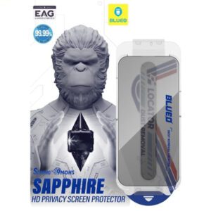 Blueo Sapphire iPhone 17 Pro Max 9 MOhs %99.99 Orijinal Safir Hayalet Ekran Koruyucu (Uygulama Aparatlı)