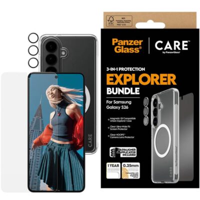 Panzerglass Galaxy S26 Explorer Bundle 3’ü 1 Arada Set – Şeffaf