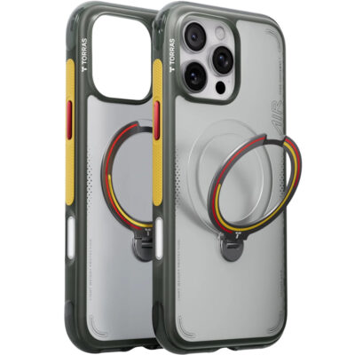 Torras iPhone 16 Pro Max OStand Q3 Air World Cup Magsafe Kılıf - Iron