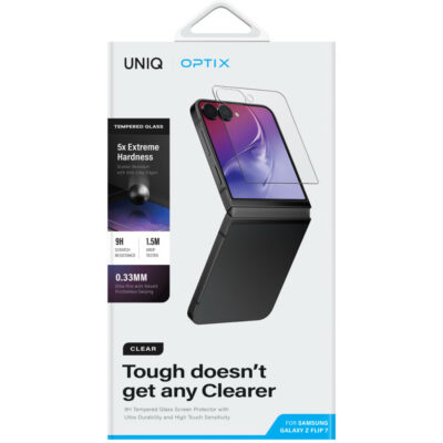 Uniq Galaxy Z Flip 7 Optix Clear Cam Ekran Koruyucu - Şeffaf