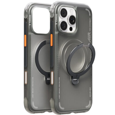 Torras iPhone 16 Pro Max O Stand Spin Air Magsafe Kılıf - Siyah