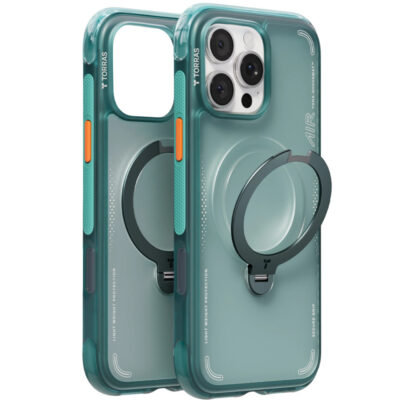 Torras iPhone 16 Pro Max O Stand Spin Air Magsafe Kılıf - Yeşil