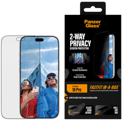 PanzerGlass iPhone 18 Pro Ultra-Wide Fit FastFit In-A-Box Cam Ekran Koruyucu – Şeffaf
