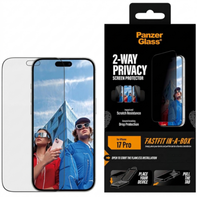 PanzerGlass iPhone 17 Pro Ultra-Wide Fit FastFit In-A-Box Cam Ekran Koruyucu – Hayalet