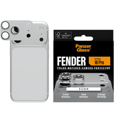 Panzerglass iPhone 18 Pro Fender Kamera Lens Koruyucu - Gümüş