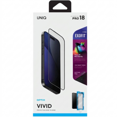 Uniq iPhone 18 Pro Optix Exofit Vivid HD Cam Ekran Koruyucu - Şeffaf