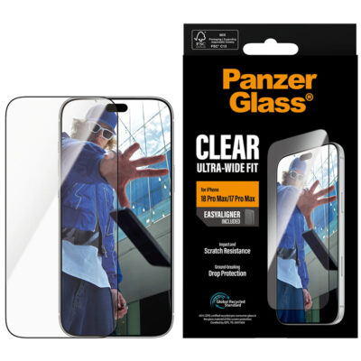 PanzerGlass iPhone 18 Pro Max Ultra-Wide Fit EasyAligner Cam Ekran Koruyucu – Şeffaf