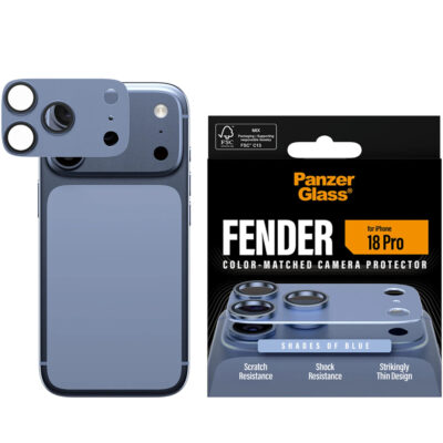 Panzerglass iPhone 18 Pro Fender Kamera Lens Koruyucu - Buzul Mavi